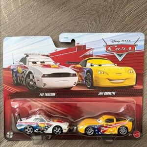 Disney Cars 2 Pack Pat Traxson & Jeff Corvette
